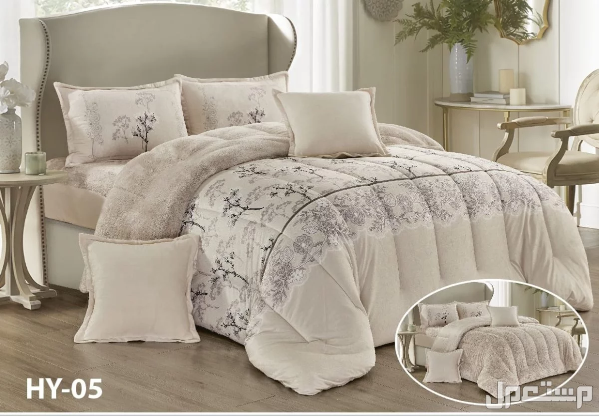 مفارش 6 قطع نفرين ونفر ونص شتوي حشوة و سط نشحن لكافه مدن المملكة  في الرياض  في المجمعة بسعر 260 ريال سعودي