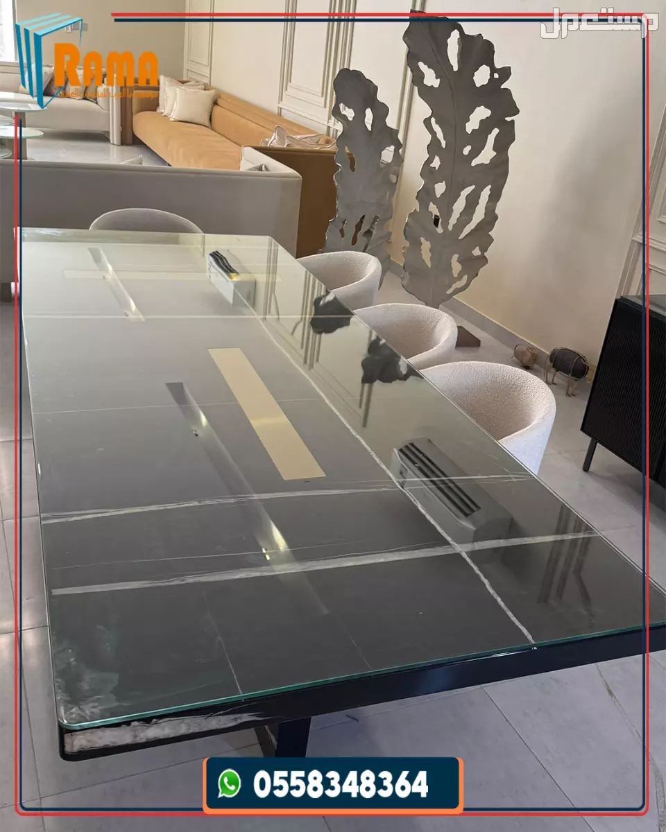 تفصيل زجاج طاولات سيكوريت ومطلي وعاكس بجودة عالية – راما العرب أفضل شركة تفصيل وتركيب زجاج الطاولات بجدة – تصميم فخم وجودة مضمونة | راما العرب