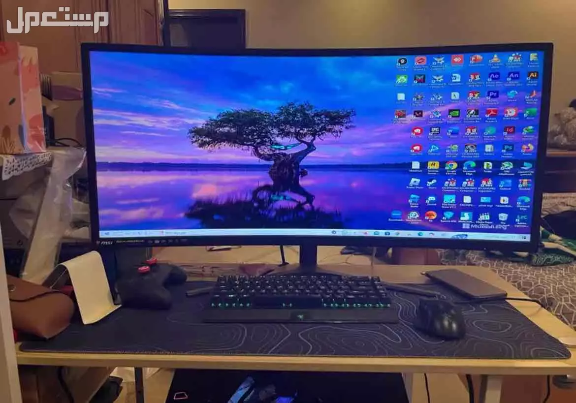 جهاز PC,شاشةMSI,كرسيGaming كاس العالم🇸🇦,طاولةGaming