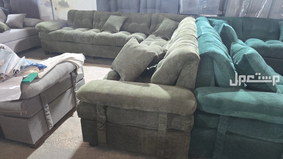 كنب جديد جاهز جميع الالوان بالرياض اطقم حرف ال و7اشخاص مع التوصيل بالرياض 0503414722