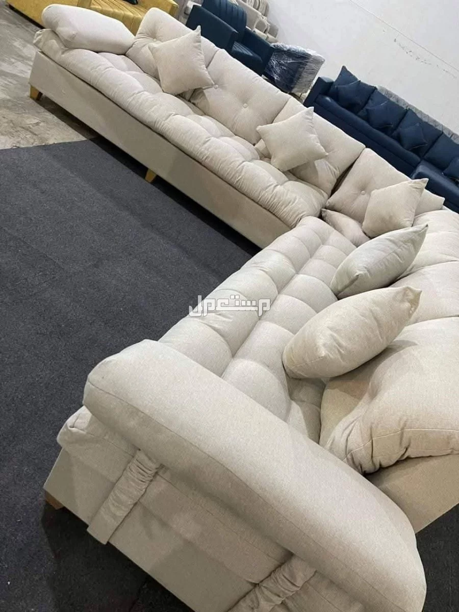 كنب جديد جاهز جميع الالوان بالرياض اطقم حرف ال و7اشخاص مع التوصيل بالرياض 0503414722