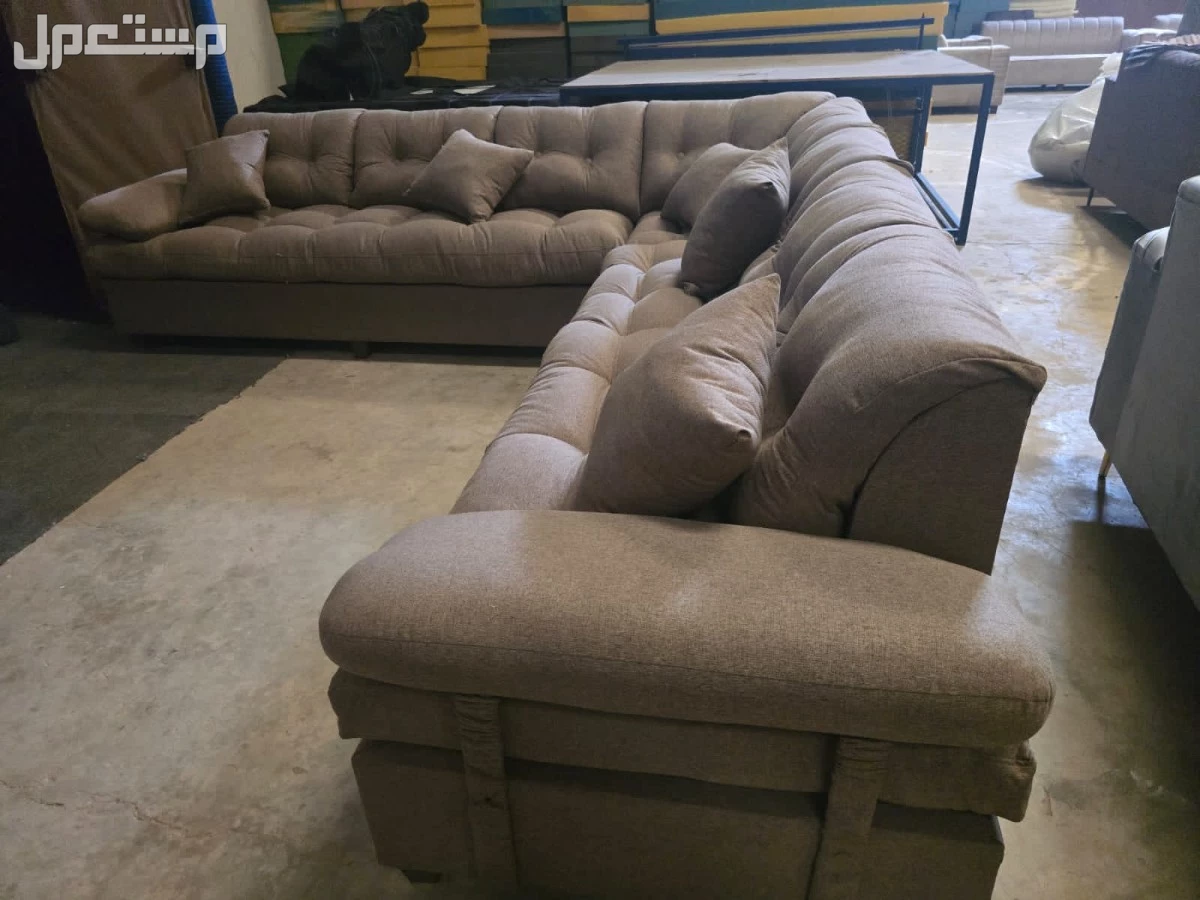 كنب جديد جاهز جميع الالوان بالرياض اطقم حرف ال و7اشخاص مع التوصيل بالرياض 0503414722