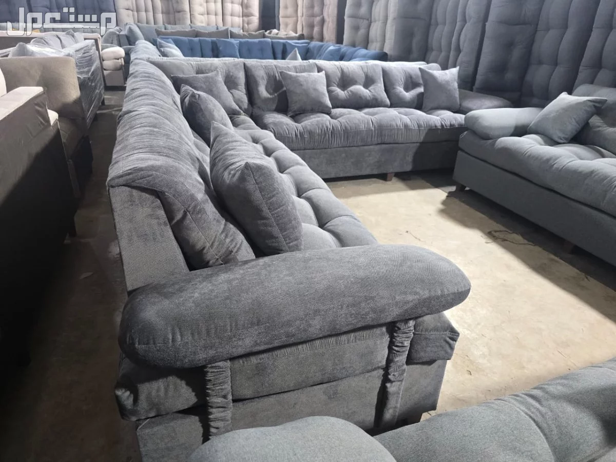 كنب جديد جاهز جميع الالوان بالرياض اطقم حرف ال و7اشخاص مع التوصيل بالرياض 0503414722