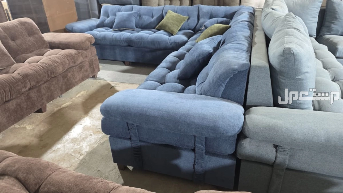 كنب جديد جاهز جميع الالوان بالرياض اطقم حرف ال و7اشخاص مع التوصيل بالرياض 0503414722