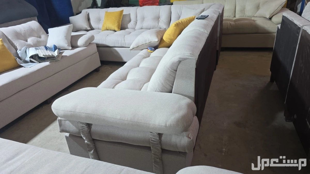 كنب جديد جاهز جميع الالوان بالرياض اطقم حرف ال و7اشخاص مع التوصيل بالرياض 0503414722