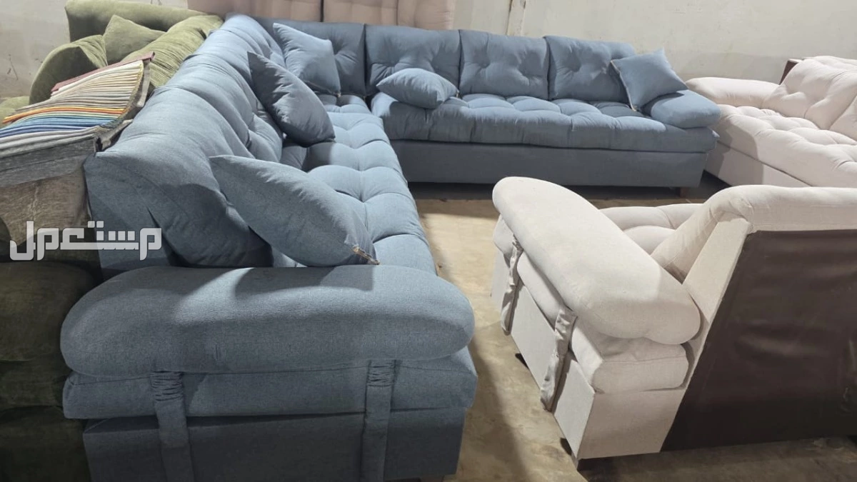 كنب جديد جاهز جميع الالوان بالرياض اطقم حرف ال و7اشخاص مع التوصيل بالرياض 0503414722