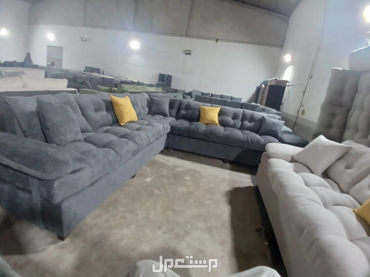 كنب جديد جاهز جميع الالوان بالرياض اطقم حرف ال و7اشخاص مع التوصيل بالرياض 0503414722