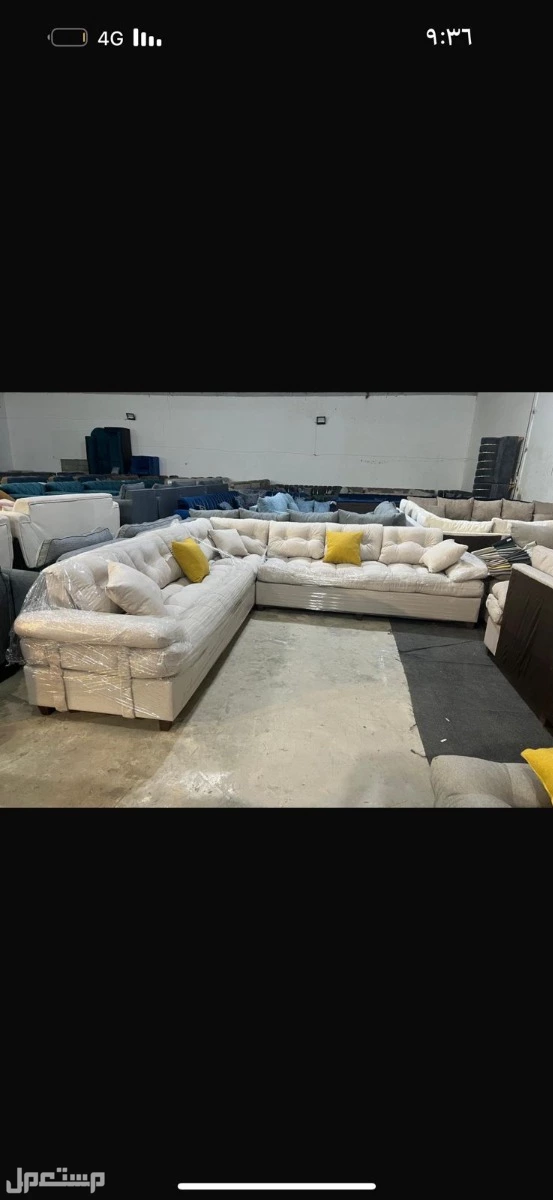 كنب جديد جاهز جميع الالوان بالرياض اطقم حرف ال و7اشخاص مع التوصيل بالرياض 0503414722