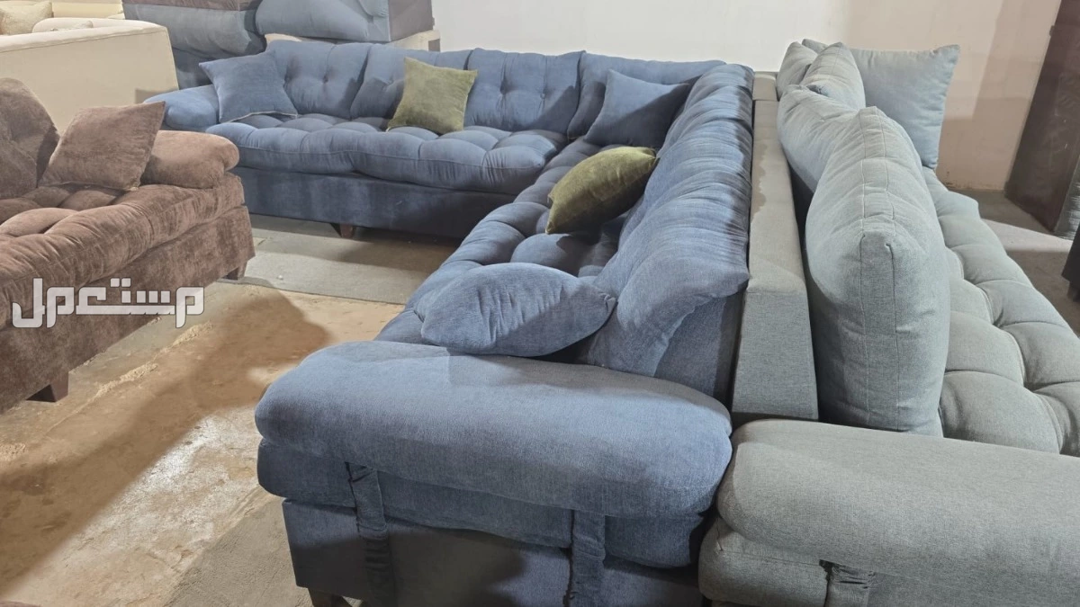 كنب جديد جاهز جميع الالوان بالرياض اطقم حرف ال و7اشخاص مع التوصيل بالرياض 0503414722