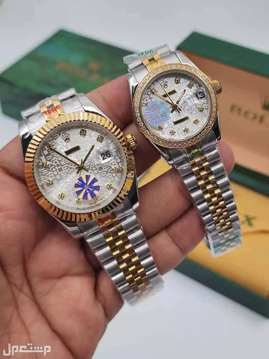 ساعات ماركة رولكس طبق الاصل نسائي ورجالي