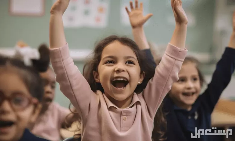 مواعيد الدوام الشتوي في مدارس الرياض 1447-1448 وجدول الاجازات طالبة صغيرة