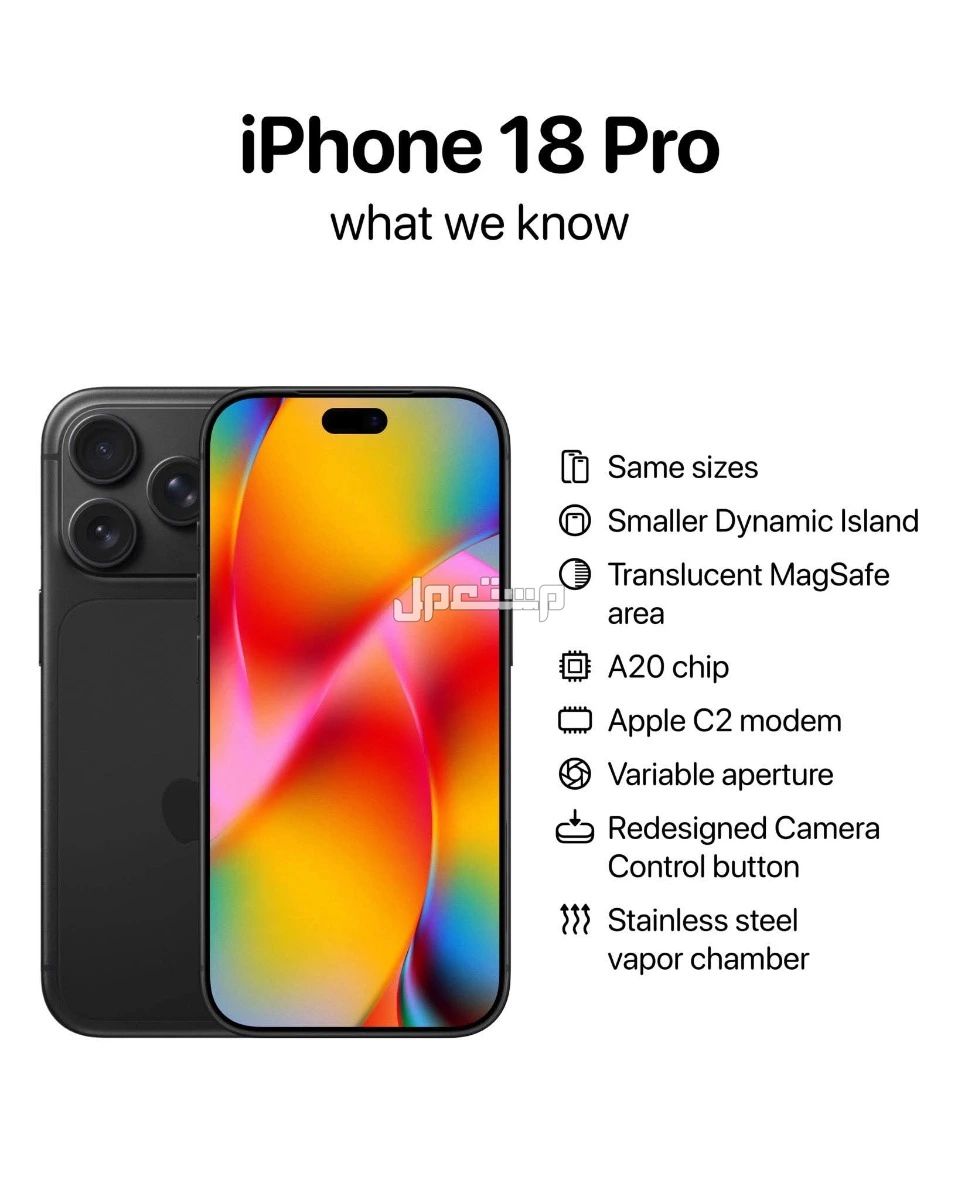 ايفون 18 برو ماكس.. كل ما تريد معرفته عن مواصفات وسعر iphone 18 pro max