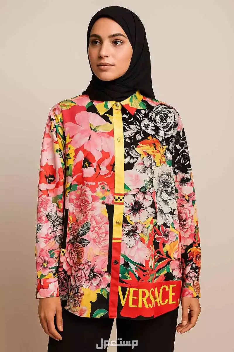فيرساتشي قميص حريري مزهر في جدة بسعر 2800 ريال سعودي
