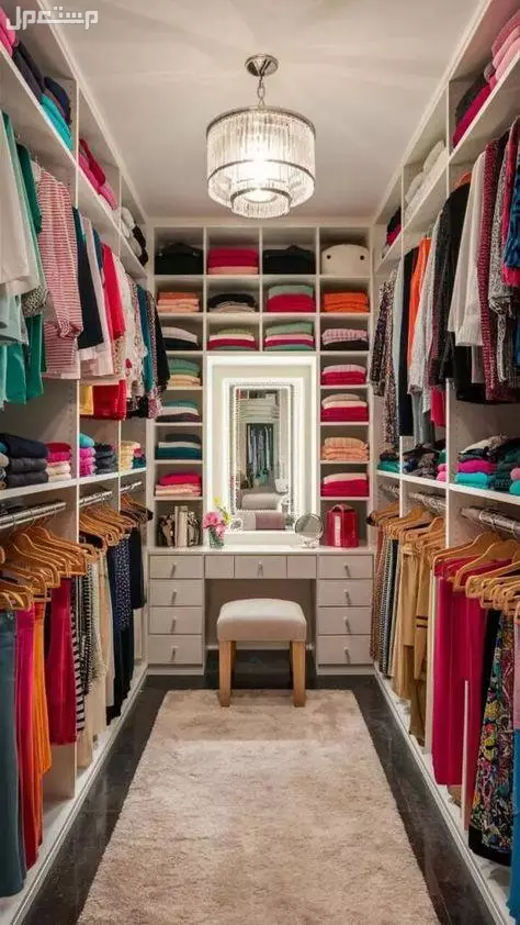 أجمل أشكال دريسنج روم مودرن 2026.. المقاسات بالصور دريسنج روم داخل غرفة النوم