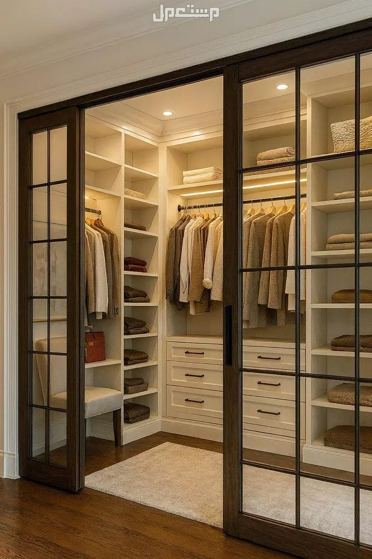 أجمل أشكال دريسنج روم مودرن 2026.. المقاسات بالصور أشكال دريسنج روم زجاج