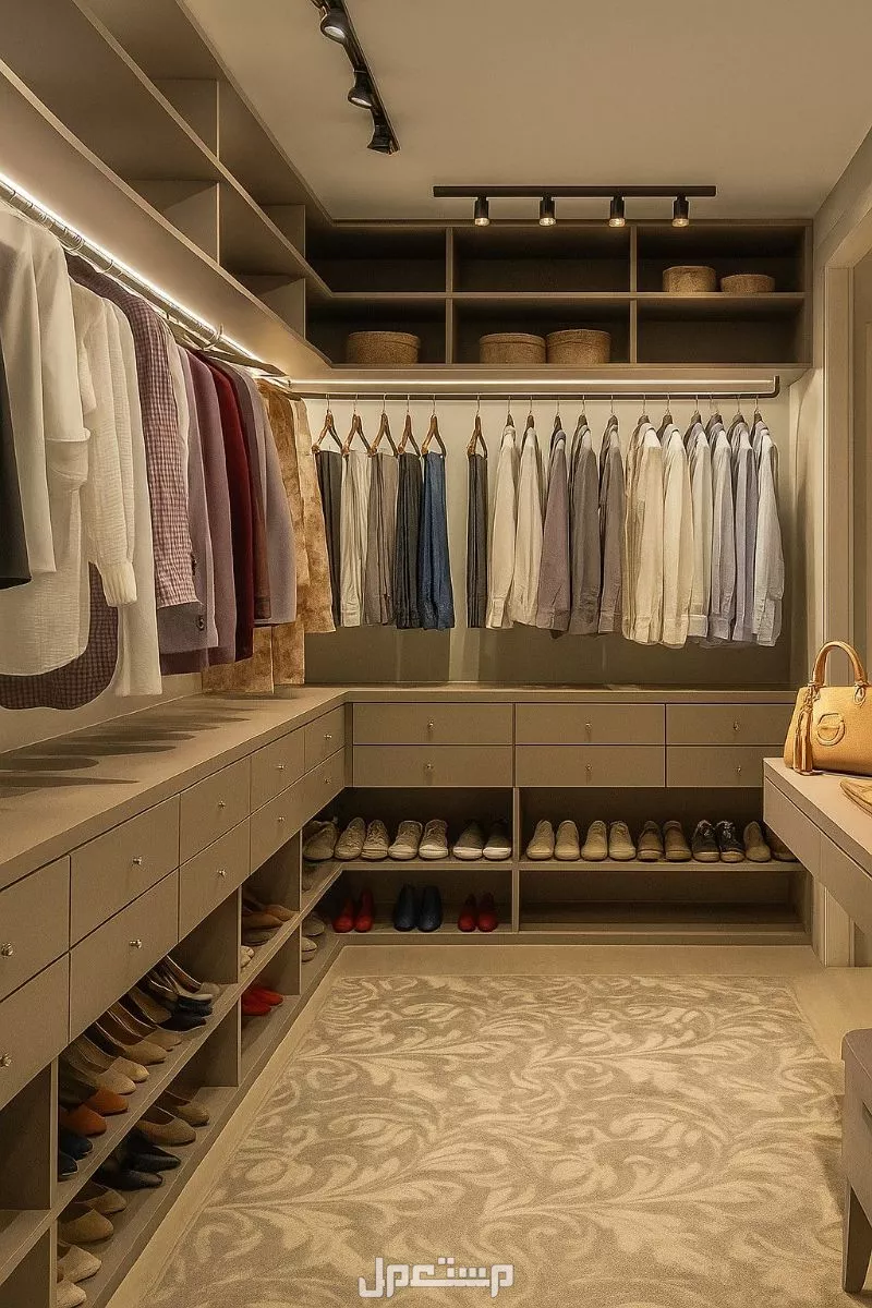أجمل أشكال دريسنج روم مودرن 2026.. المقاسات بالصور تصميم دريسنج روم بالمقاسات