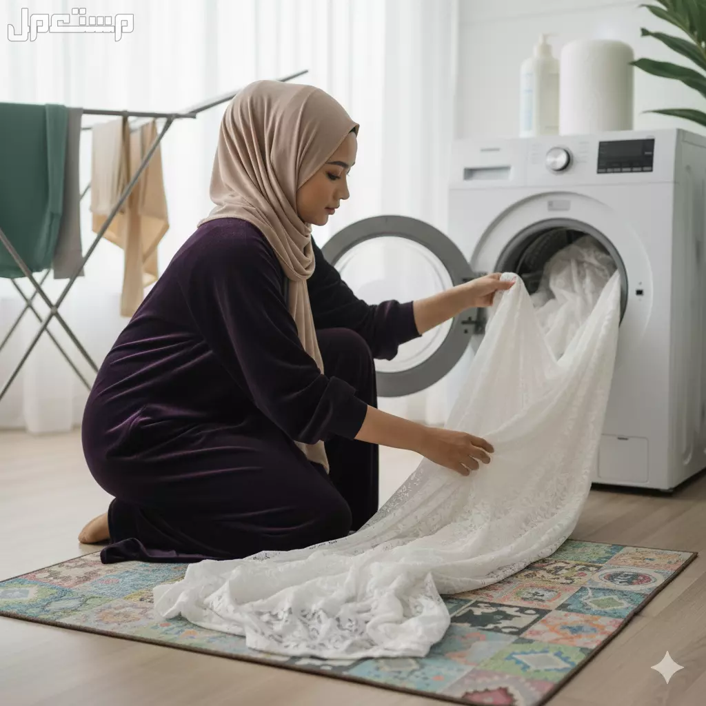 دليل غسل الستائر في المنزل.. أفضل 4 طرق بالصور والخطوات غسل الستائر في الغسالة الأتوماتيك