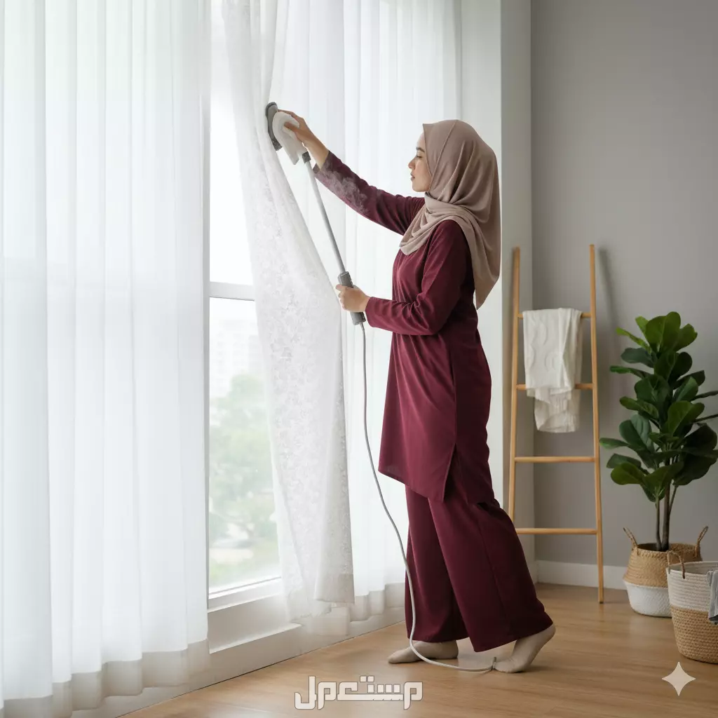 دليل غسل الستائر في المنزل.. أفضل 4 طرق بالصور والخطوات تنظيف الستائر بالبخار بدون فكها