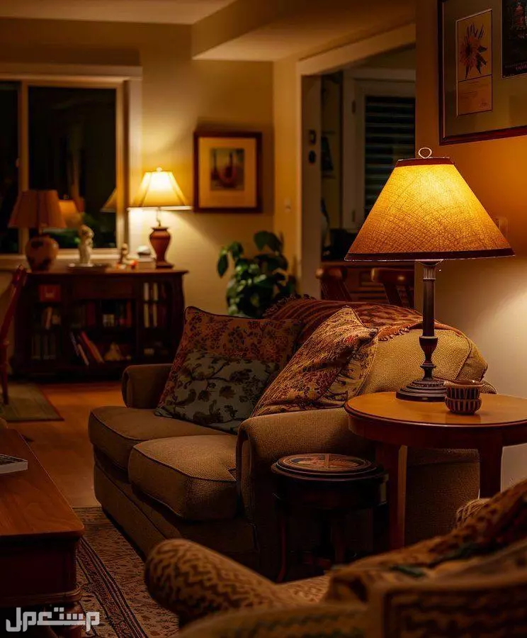 أفضل ديكور المنزل لاستقبال شتاء 2026.. ديكورات دافئة بأقل التكاليف (صور) الإضاءة الدافئة