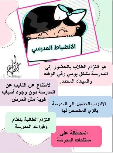 أفضل عبارات عن الانضباط المدرسي للطلاب والمعلمين.. لافتات جاهزة للطباعة شعار الانضباط المدرسي