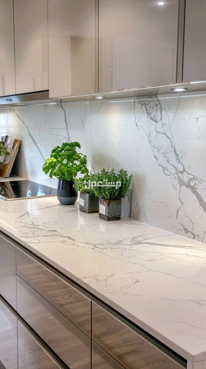 أفضل أشكال ديكورات مطابخ كلادينج مودرن 2026 أسطح مطبخ كلادينج عملية وسهلة التنظيف