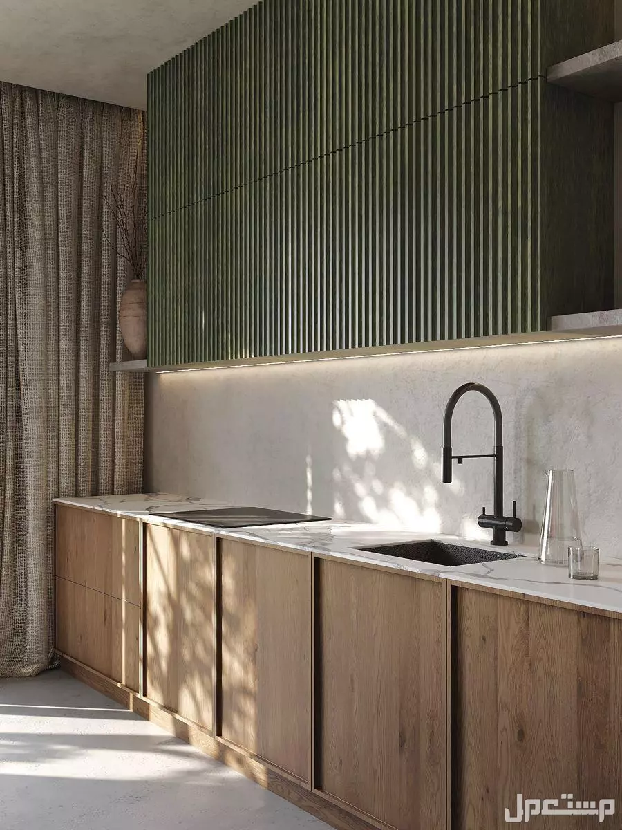 أفضل أشكال ديكورات مطابخ كلادينج مودرن 2026 تصميم مطبخ مودرن بالكلادينج