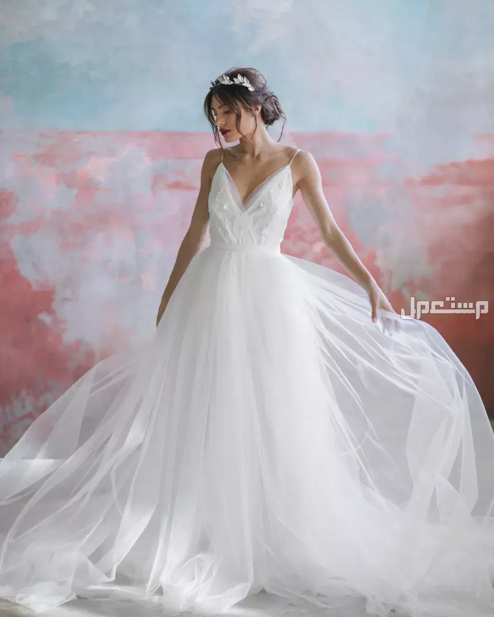 أفضل أنواع أقمشة فساتين الزفاف واسمائها بالصور 2026 فساتين زفاف قماش تول