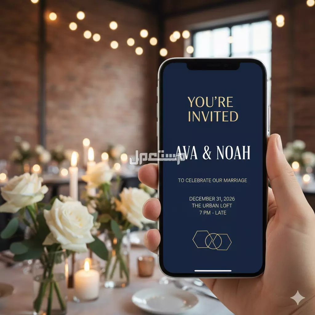 عبارات دعوة زواج بالجوال.. أجمل بطاقات زفاف جاهزة للتعديل والتحميل عبارات دعوة زواج بالجوال 2026