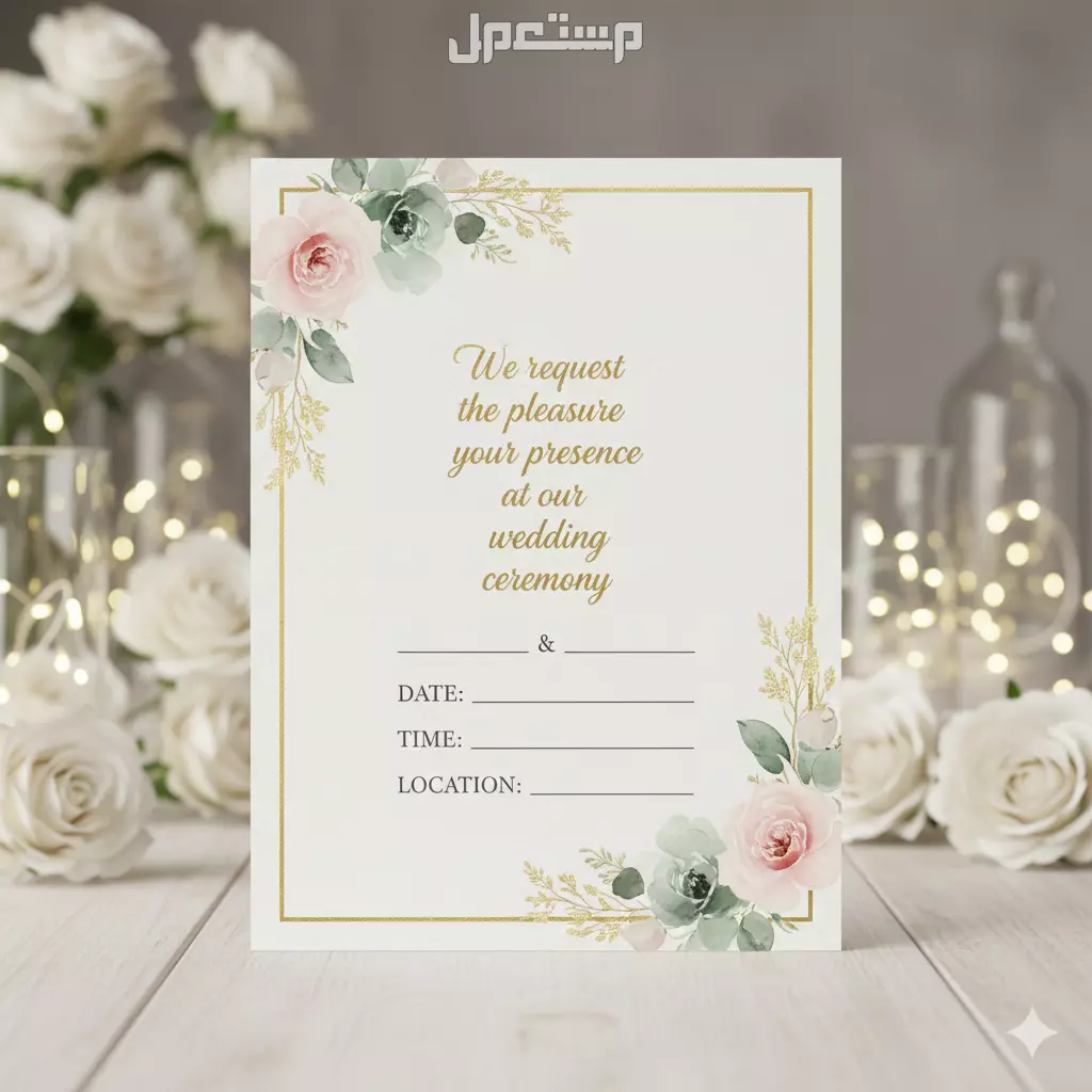 عبارات دعوة زواج بالجوال.. أجمل بطاقات زفاف جاهزة للتعديل والتحميل بطاقات زفاف جاهزة للتعديل 2026