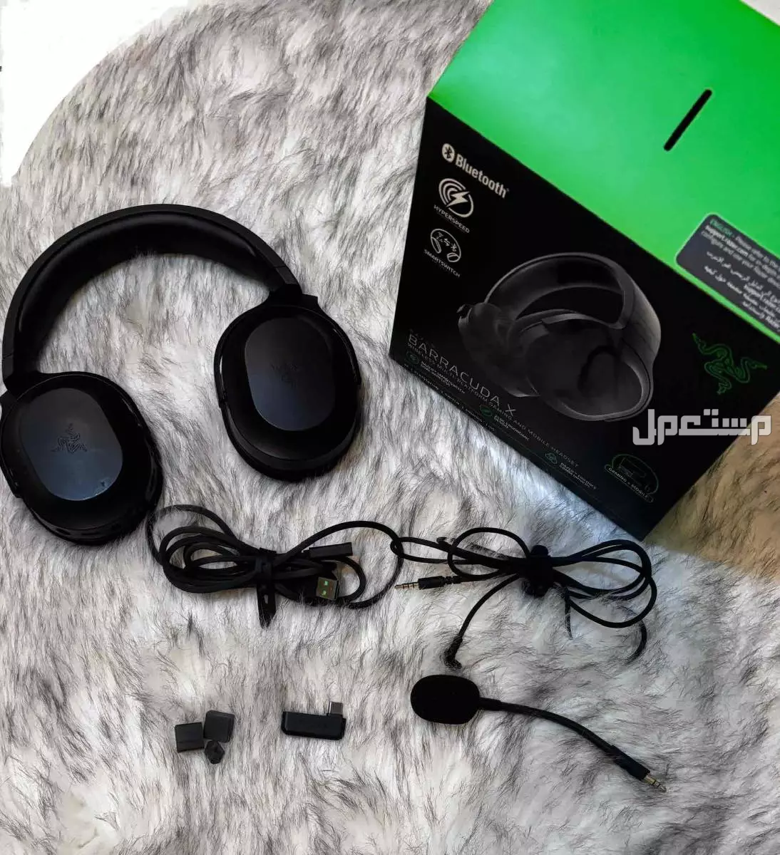 سماعة ريزر باركودا x نظيفة وسليمة والسعر على السوم