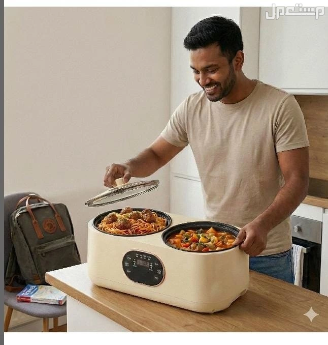 جهاز الطبخ المزدوج الكهربائي في الرياض بسعر 175 ريال سعودي